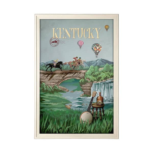 Mercana Kentucky Go Series 1 Brown Frame Paper Print Framed Art 61.5 in. x 41.5 in.