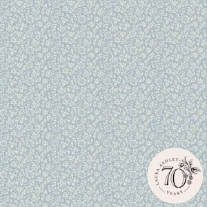 Sweet Alyssum Pale Seaspray Blue Non-Woven Paper Removable Wallpaper