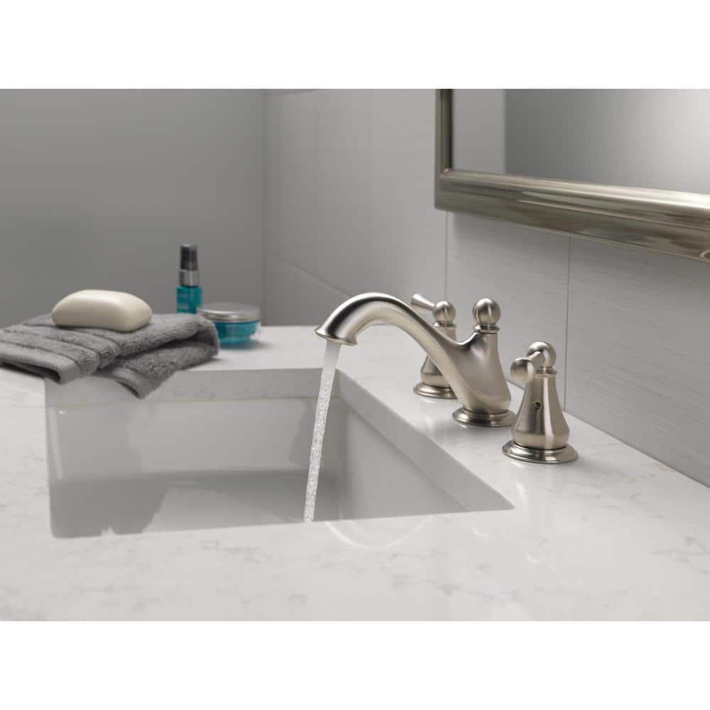 Sleek Modern Widespread 2-Handle Stainless Steel Bathroom Faucet