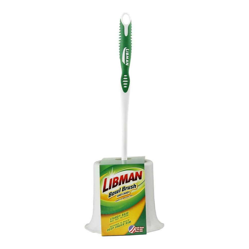 Libman Green and White Toilet Bowl Brush with Caddy