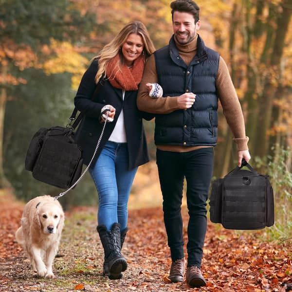 VEVOR Range Bag For 4 Pistols Tactical Gun Range Bag With 3 Detachable Baffles And 6 Magazines Firearm Shooting Handgun Bag For Outdoor Hunting Shooting Pistol Bag With Single Shoulder Strip Green - View #6