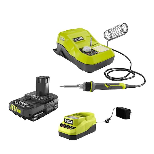 RYOBI ONE+ 18V Hybrid Soldering Station with 2.0 Ah Battery and Charger