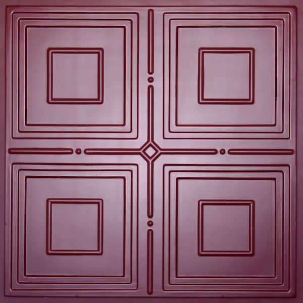 Ceilume Jackson Merlot 2 ft. x 2 ft. Lay-in or Glue-up Ceiling Panel (Case of 6)