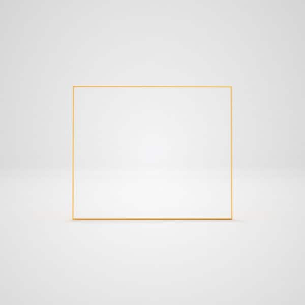 36 in. W x 30 in. H Rectangular Aluminum Framed Wall Bathroom Vanity Mirror in Brushed Gold
