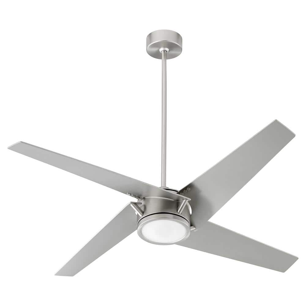 Axis 54 in. 4 Blade 1-Light 18-Watt LED Satin Nickel Transitional Ceiling Fan -  quorum, 26544-65