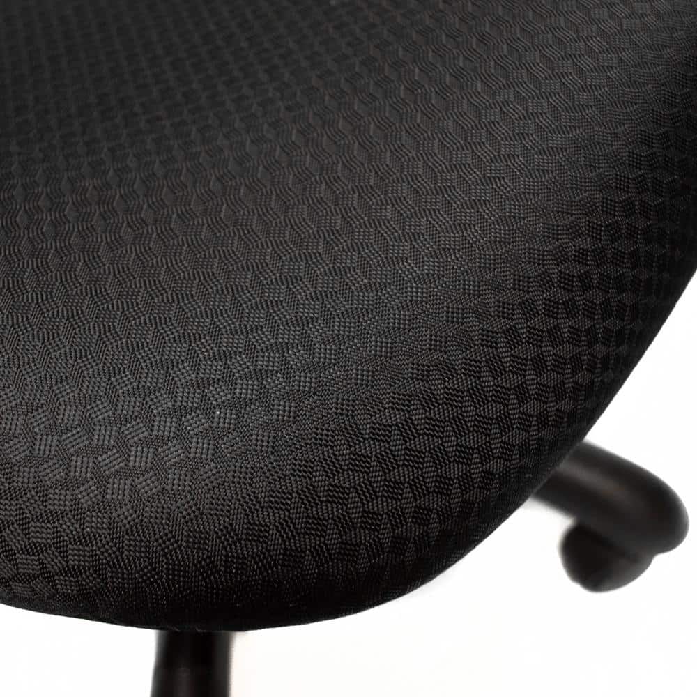 ErgoFlex Black Fabric Task Chair with Adjustable Arms and Swivel Base
