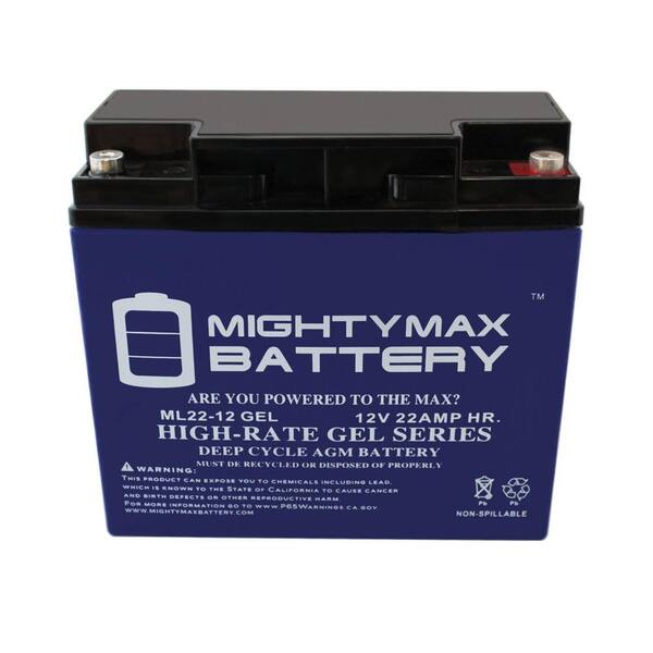 MIGHTY MAX BATTERY 12V 22AH GEL Battery Replaces Snap-On EEJP500