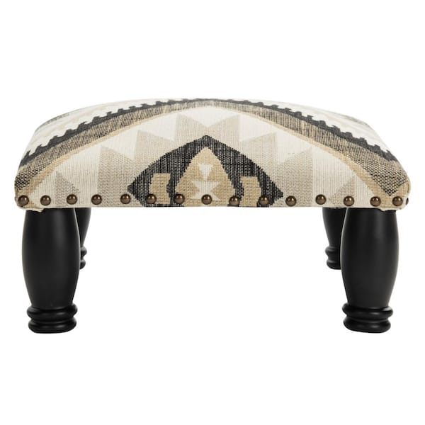 SAFAVIEH Makalo Tribal Brown/Beige Accent Ottoman