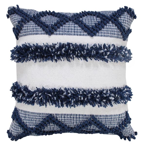 Blue shop textured pillows