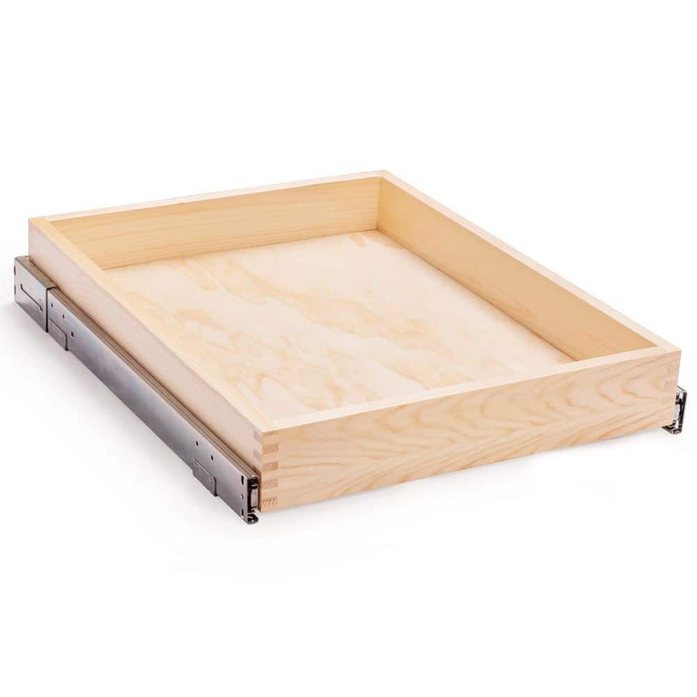 26 in. W x 21 in. D x 3 in. H Soft Close Slide Out Wood Drawer Organizer for Kitchen price history on PriceWatchPro