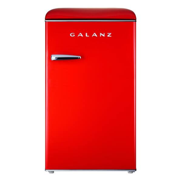 Galanz 3.5 cu. ft. Retro Mini Refrigerator Single Door Fridge Only in Red