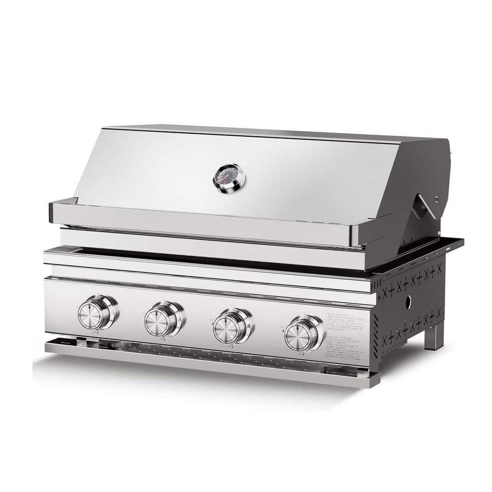 4-Burner Built-In Gas Grill in Stainless Steel