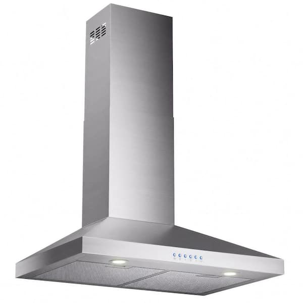 36 in. 900 CFM Convertible Wall Mount Downdraft System in Stainless Steel w/ 4-Speed, Push Control and 10 Year Warranty