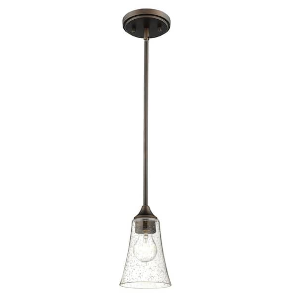 Millennium Lighting 1-Light 5 in. Rubbed Bronze Mini Pendant
