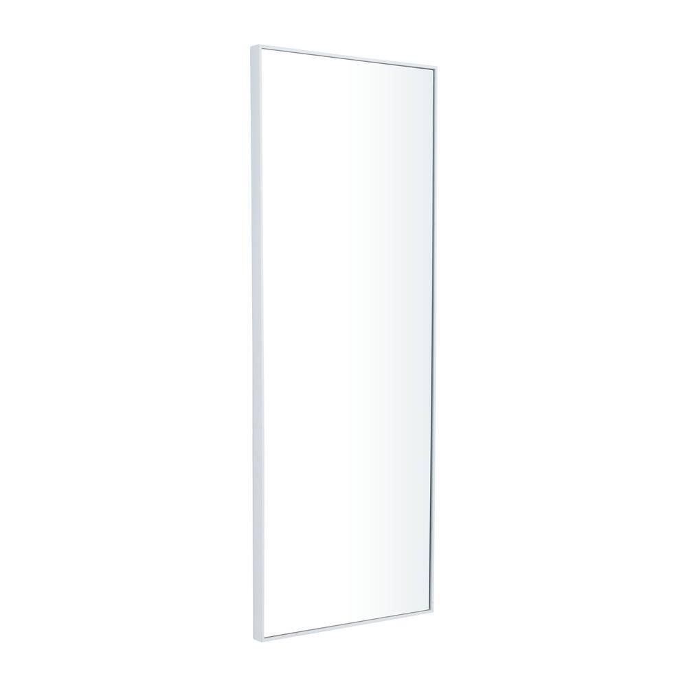 Sleek Black Wood Framed Full-Length Rectangular Wall Mirror