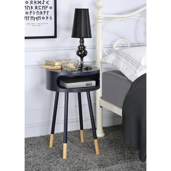 Acme Furniture Sonria Black and Natural End Table 84448 - The Home