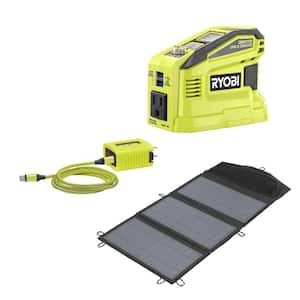 150-Watt Push Start Power Source and Charger for ONE+ 18-Volt Battery with 21-Watt Foldable Solar Panel