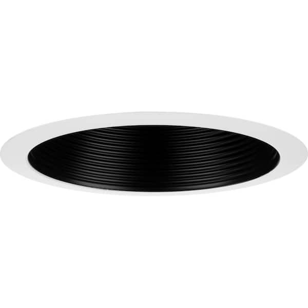 Progress Lighting 6 in. PAR38 Black Step Baffle Recessed Trim for 6 in. Housing, 1 Pack