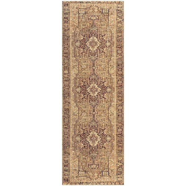 Artistic Weavers Dalia Tan Traditional 3 ft. x 8 ft. Indoor Machine-Washable Runner Rug