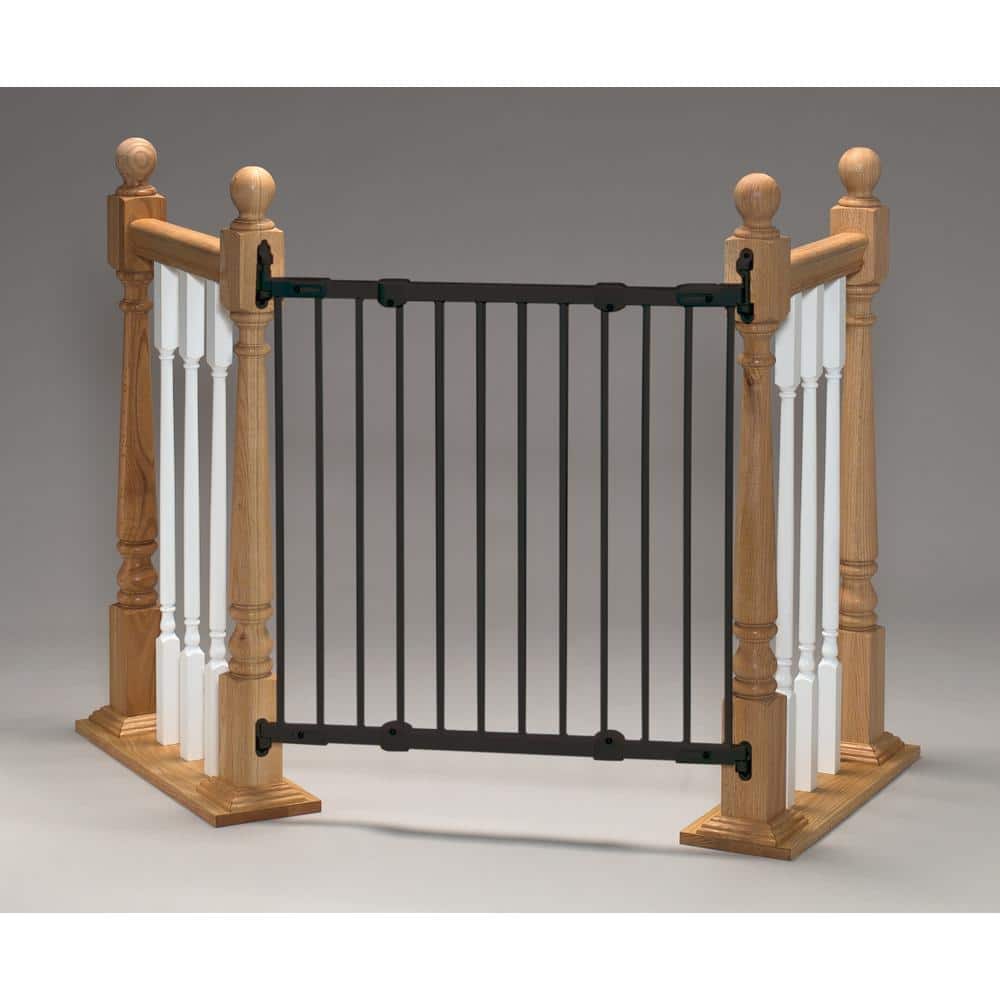Size 31 in. Color Black H Hardware Mount Gate Angle Mount Safeway Wall Mounted Gate in Black