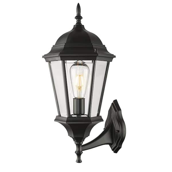 Richmond Collection 1-Light Matte Black Outdoor Wall Lantern Sconce