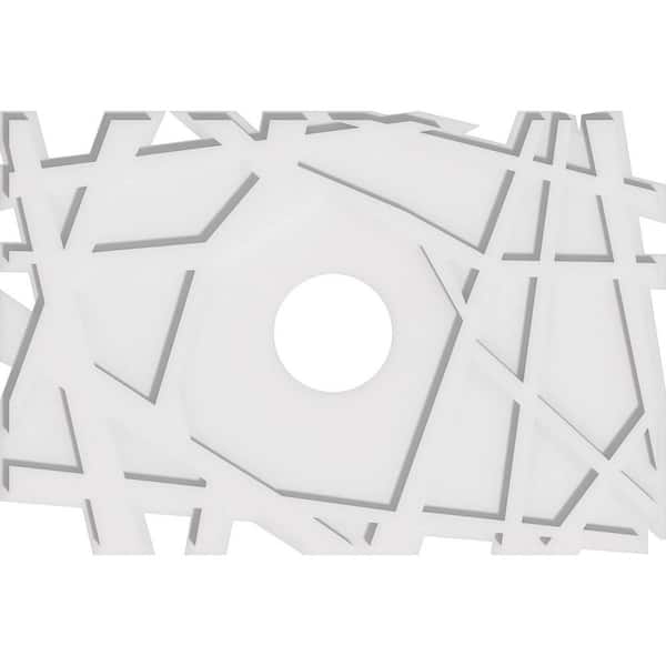 Ekena Millwork 28 in. W x 18-5/8 in. H x 5 in. ID x 1 in. P Novo Architectural Grade PVC Contemporary Ceiling Medallion