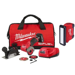 M12 FUEL 12V 3 in. Lithium-Ion Brushless Cordless Cut Off Saw Kit with M12 ROVER Service Light