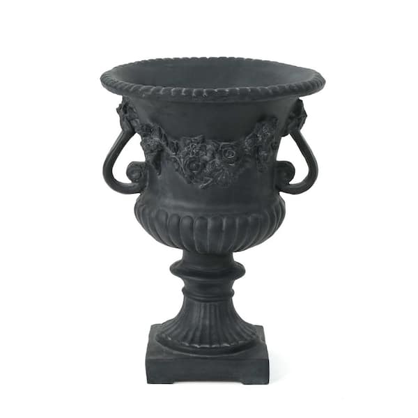 Avex Antique Black Indoor/Outdoor Composite Planter Garden Pots (17 in. L x 17 in. W x 24 in. H)