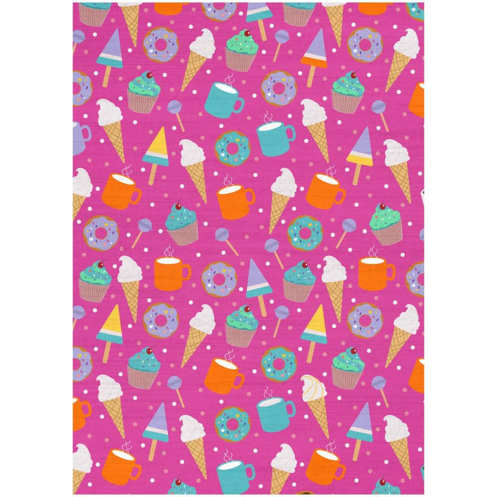Imagination Pink Multicolor 4 ft. x 6 ft. Graphic Contemporary Area Rug price history on PriceWatchPro