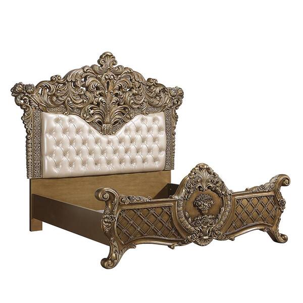 Acme Furniture Constantine Brown Wood Frame King Panel Bed