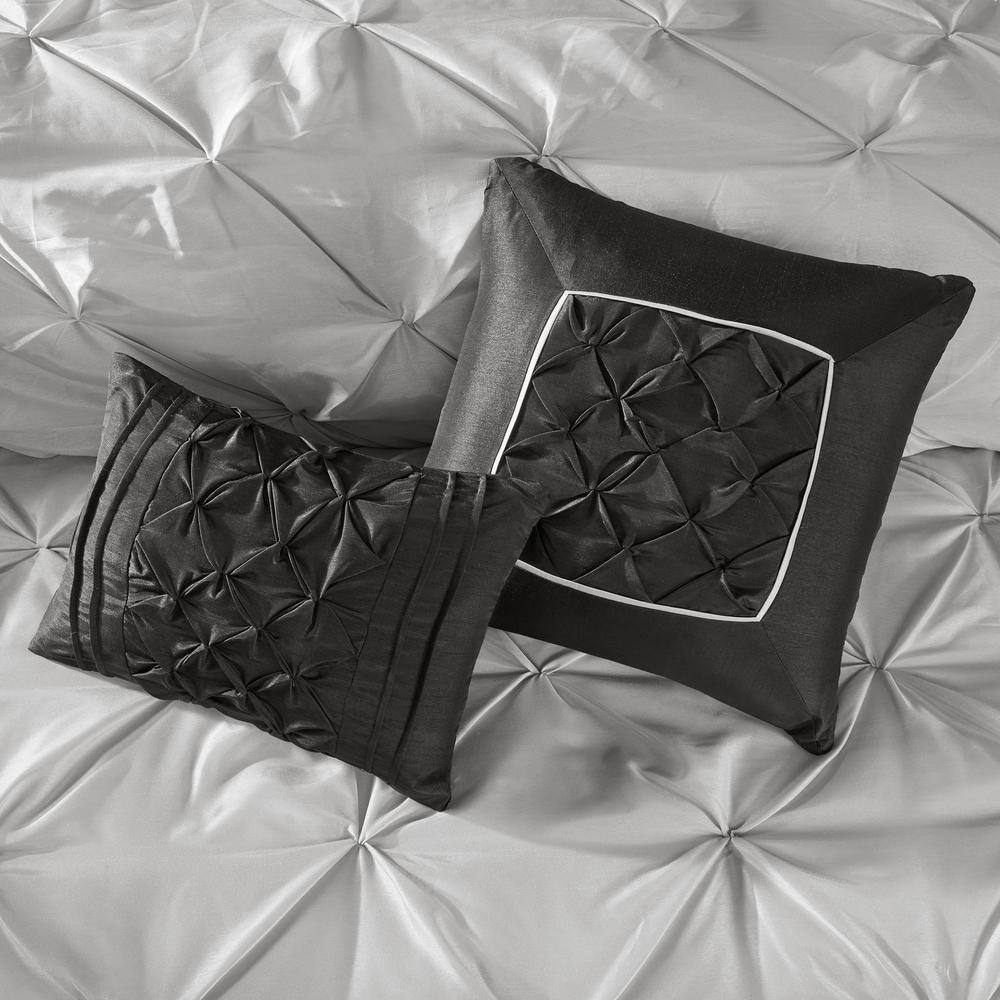 Gray King Microfiber 24-Piece Bed in a Bag Set