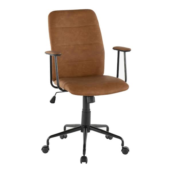 Lumisource Frederick Brown Faux Leather Office Chair