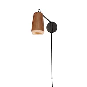 Scout 6 in. 1 Light Swing Arm LED Black Wall Sconce