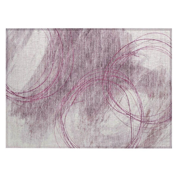 Chantille Machine Washable Indoor/Outdoor Abstract ACN2396 Blush 2 ft. x 3 ft. Accent Rug