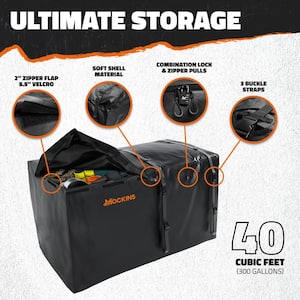 40 cu. Ft. Waterproof Cargo Carrier Bag 70 in. x 33 in. x 30 in. Hitch Bag with Lock, Straps and Carry Bag