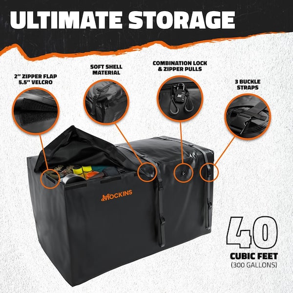 Mockins 40 cu. Ft. Waterproof Cargo Carrier Bag 70 in. x 33 in. x