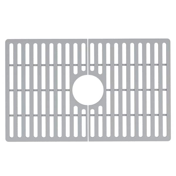 VIGO 23.75 in. x 14.875 in. Silicone Bottom Grid for 27 in. Single Bowl Kitchen Sink in Gray