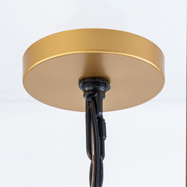 ZYZWMB 4-Light Matte Black Rectangle Lantern Chandelier for