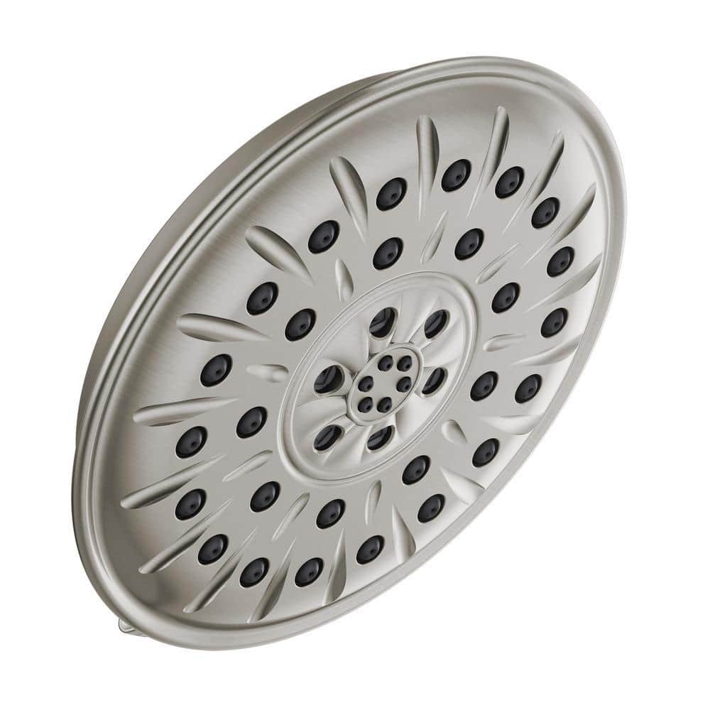 4-Spray Patterns 1.75 GPM 8.25 in. Wall Mount Fixed Shower Head with H2Okinetic in Stainless price history on PriceWatchPro
