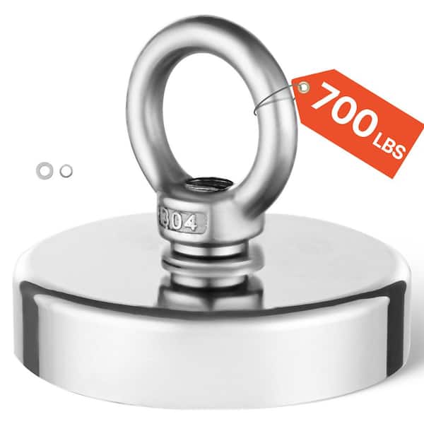Fishing Magnet, 700 lbs. /318 Kg Pulling Force Super Strong Neodymium Fishing Magnet, Rare Earth Magnet