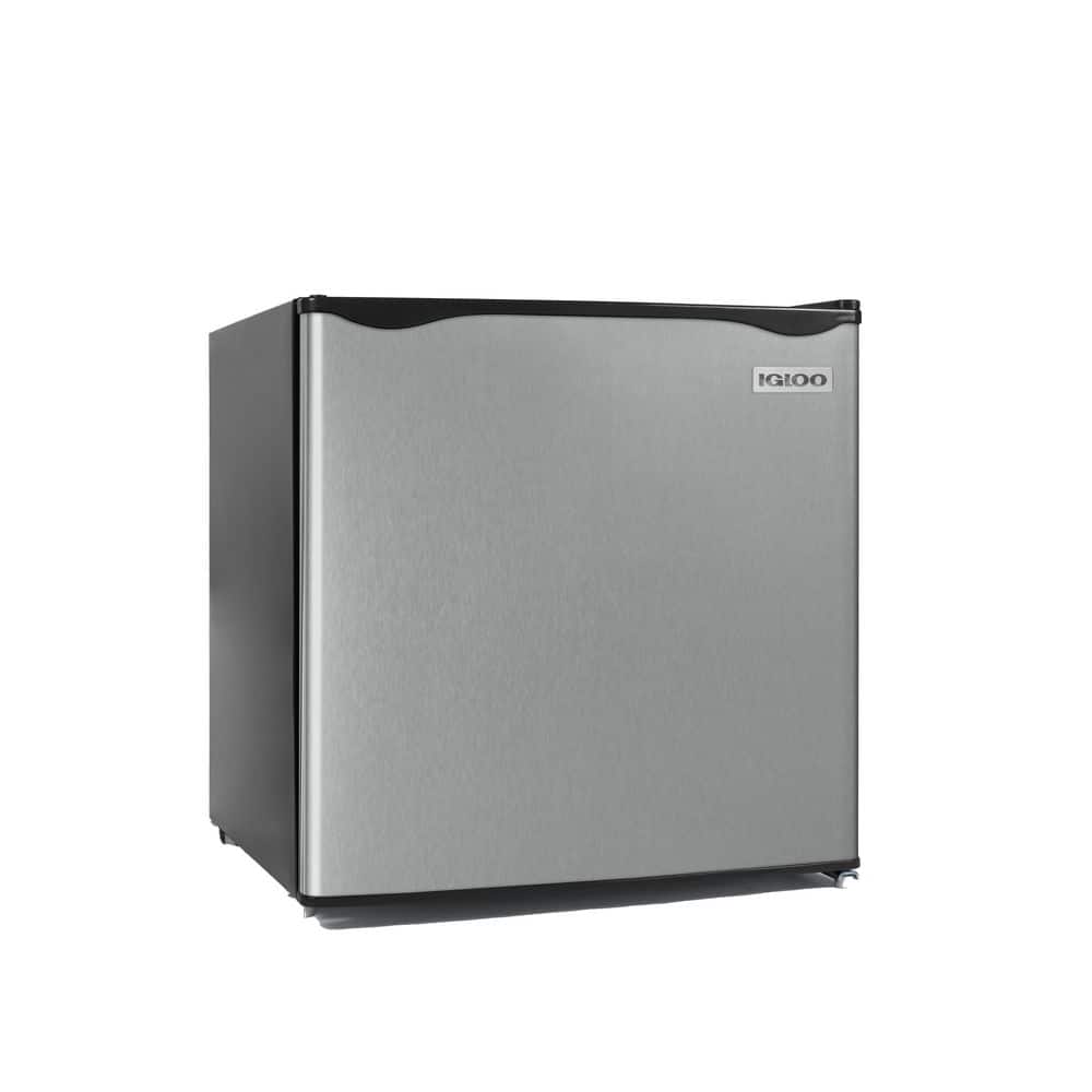 Compact Black and Silver Single Door Refrigerator with Freezer