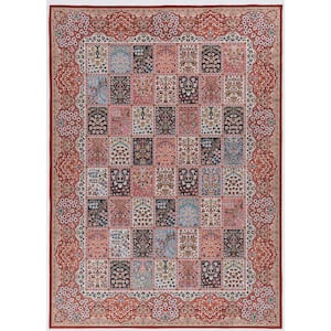 Echelon Andi Red/Ivory 6 ft. 7 in. x 9 ft. 7 in. Area Rug
