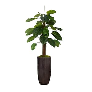 62.25 in. Artificial Real Touch Greenery in Resin Planter