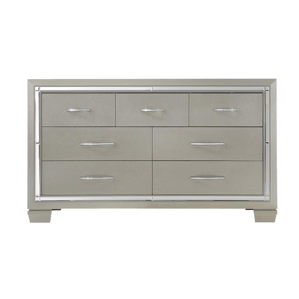 Picket House Furnishings Glamour 7-Drawer Dresser in Champagne