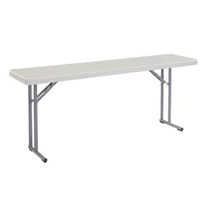 72 in. Grey Plastic Smooth Surface Folding Seminar Table