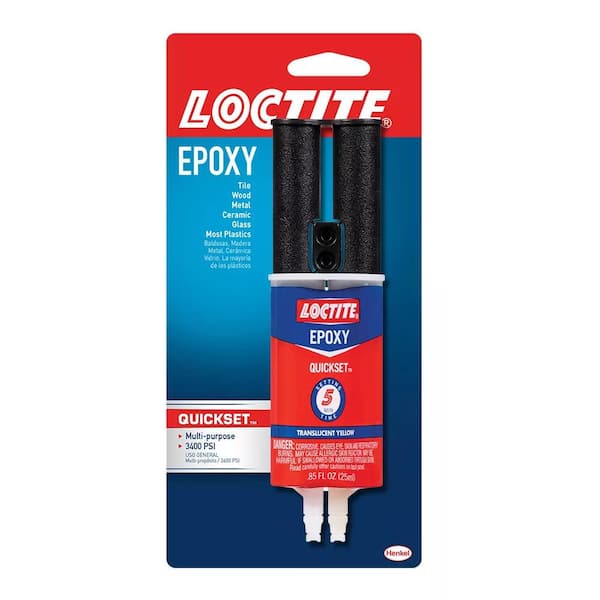 Loctite Quick Set Epoxy 0.85 oz.Translucent Yellow Syringe (each)