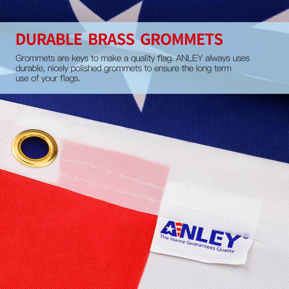 Patriotic 4x6 Foot American Flag Set with Brass Grommets
