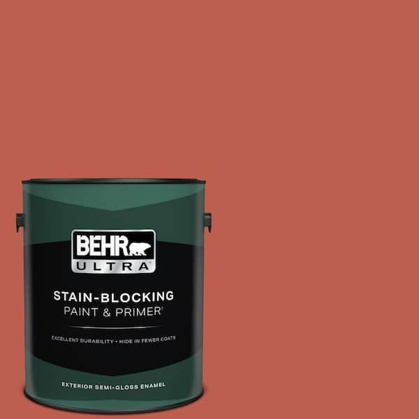 BEHR ULTRA 1 gal. #200D-6 Mexican Chile Semi-Gloss Enamel Exterior Paint & Primer