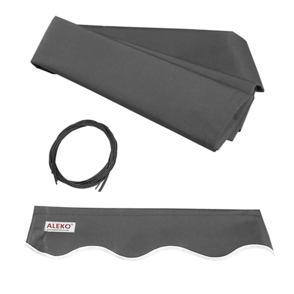 ALEKO Rectangular 10 x 8 ft. Fabric Replacement for Retractable Fixed Awning in Grey