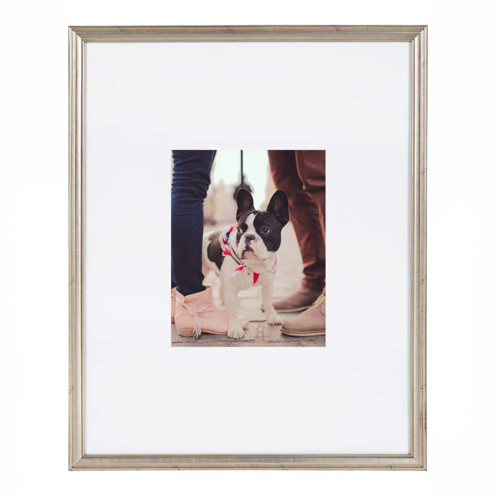 Elegant Silver Wall Picture Frame Set, 16" x 20" Matted to 8" x 10"